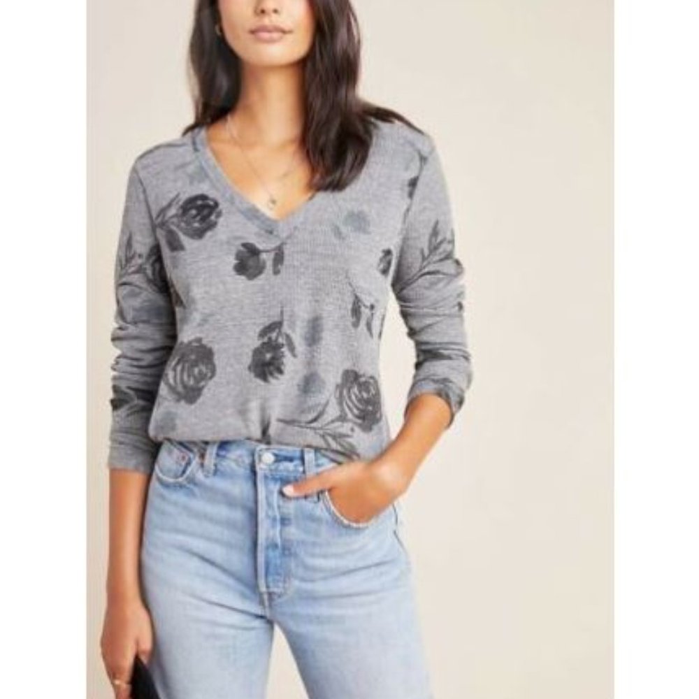 🔆NWT Anthropologie T.la Waffle Long Sleeve Tee